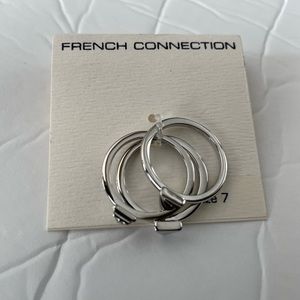 🆕 French Connection | 3 ring silver